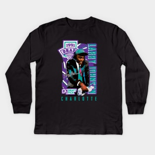 Larry Johnson Draft Pick vintage style T-shirt Kids Long Sleeve T-Shirt